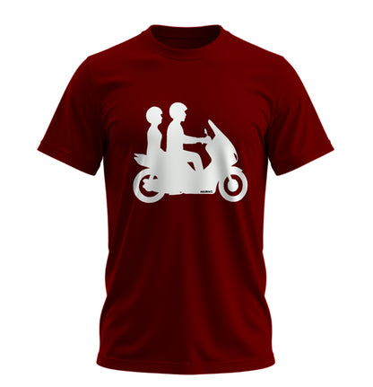 Double Riders- 10 Farklı Renk - Unisex Rahat Kalıp Baskılı Tişört - Moto Garage Collection