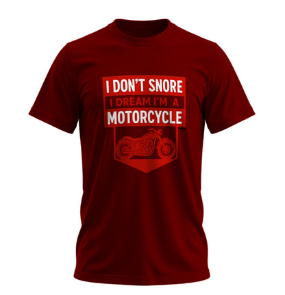 I Dream Motorcycle - Unisex Rahat Kalıp Baskılı Tişört - Moto Garage Collection