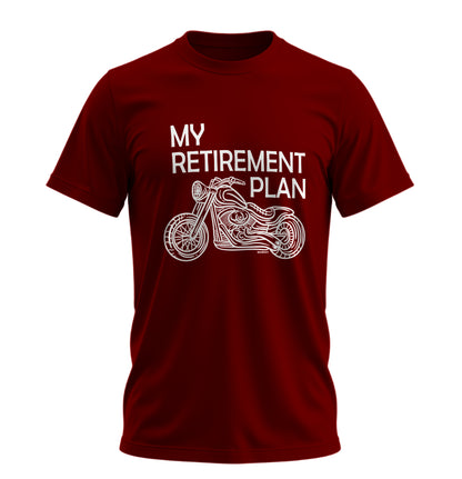 Benim Emeklilik Planım - My Retirement Plan - 10 Farklı Renk - Unisex Rahat Kalıp Baskılı Tişört - Moto Garage Collection