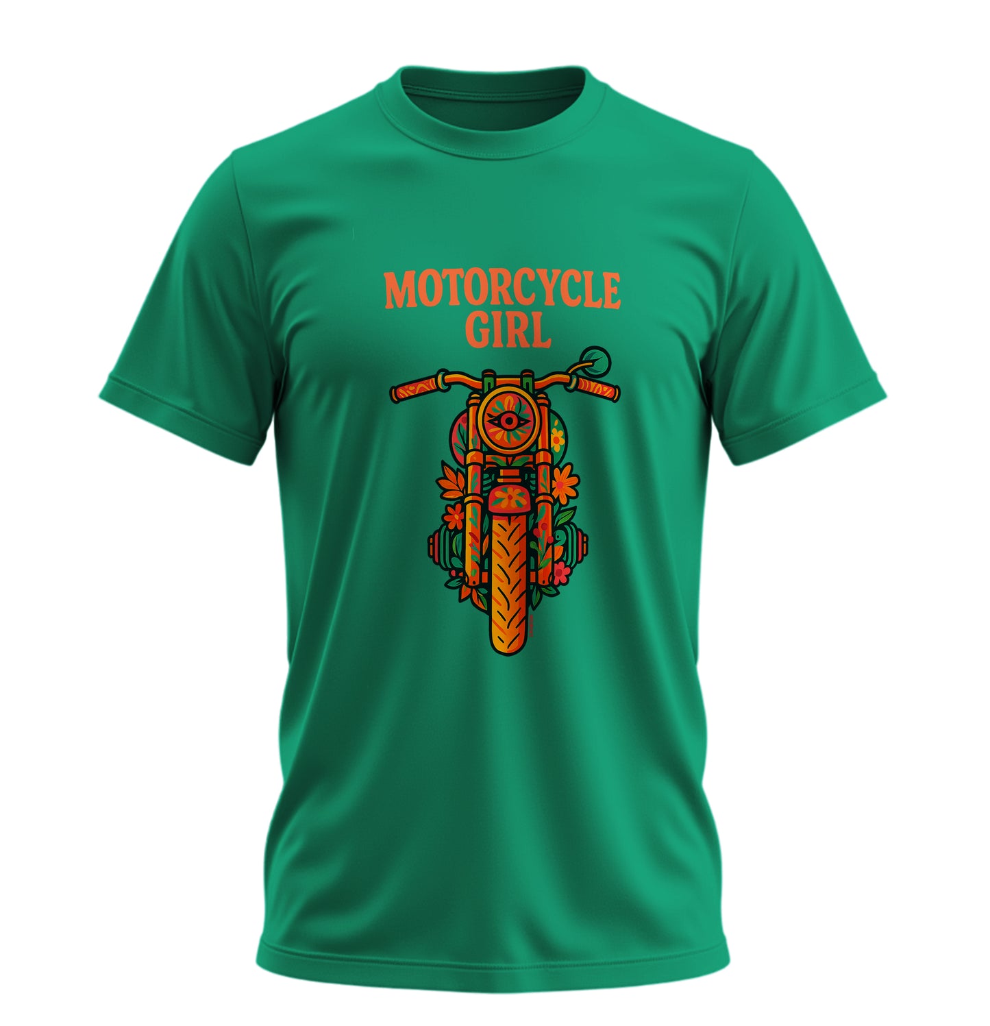 The Motorcycle Girl  - 10 Farklı Renk - Unisex Rahat Kalıp Baskılı Tişört - Moto Garage Collection