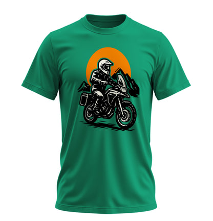 Adventure Motorcycle - 10 Farklı Renk - Unisex Rahat Kalıp Baskılı Tişört - Moto Garage Collection