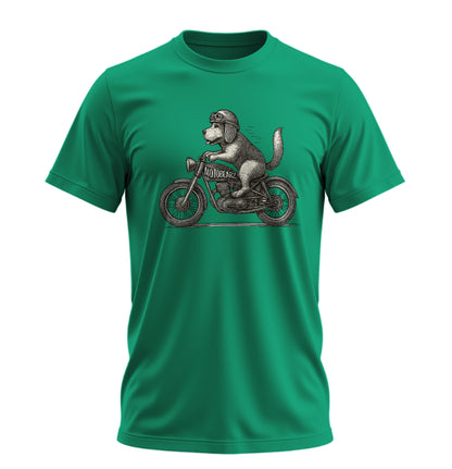 Motorcycle Dog - 10 Farklı Renk - Unisex Rahat Kalıp Baskılı Tişört - Moto Garage Collection