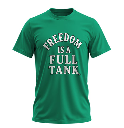Freedom is Full Tank - 10 Farklı Renk - Unisex Rahat Kalıp Baskılı Tişört - Moto Garage Collection