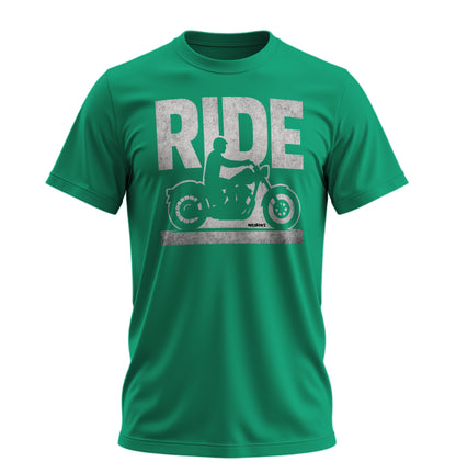 Ride - 10 Farklı Renk - Unisex Rahat Kalıp Baskılı Tişört - Moto Garage Collection