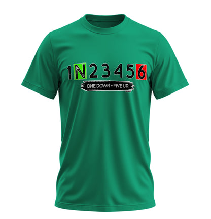 One Down Five Up - 10 Farklı Renk - Unisex Rahat Kalıp Baskılı Tişört - Moto Garage Collection
