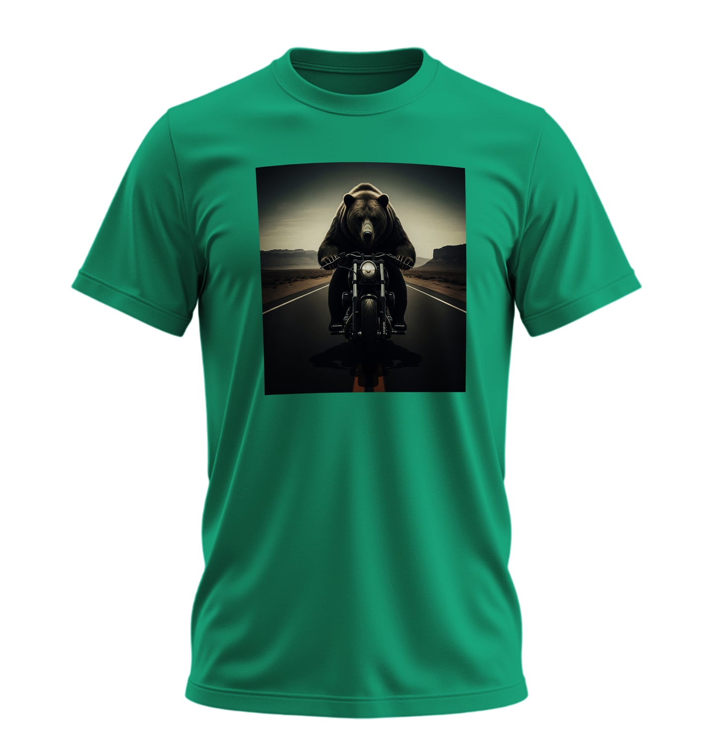 Road on BearZ - 10 Farklı Renk - Unisex Rahat Kalıp Baskılı Tişört - BearZ Collection