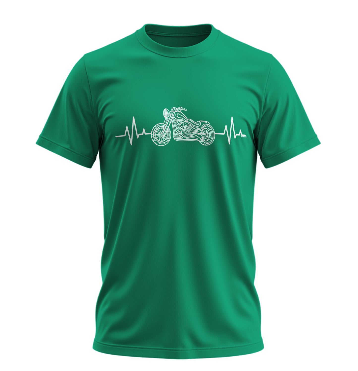 Heart Beat Kalp Atışı Biker - 10 Farklı Renk - Unisex Rahat Kalıp Baskılı Tişört - Moto Garage Collection
