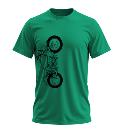 The Classic Crimson Vulture  - 10 Farklı Renk - Unisex Rahat Kalıp Baskılı Tişört - Moto Garage Collection