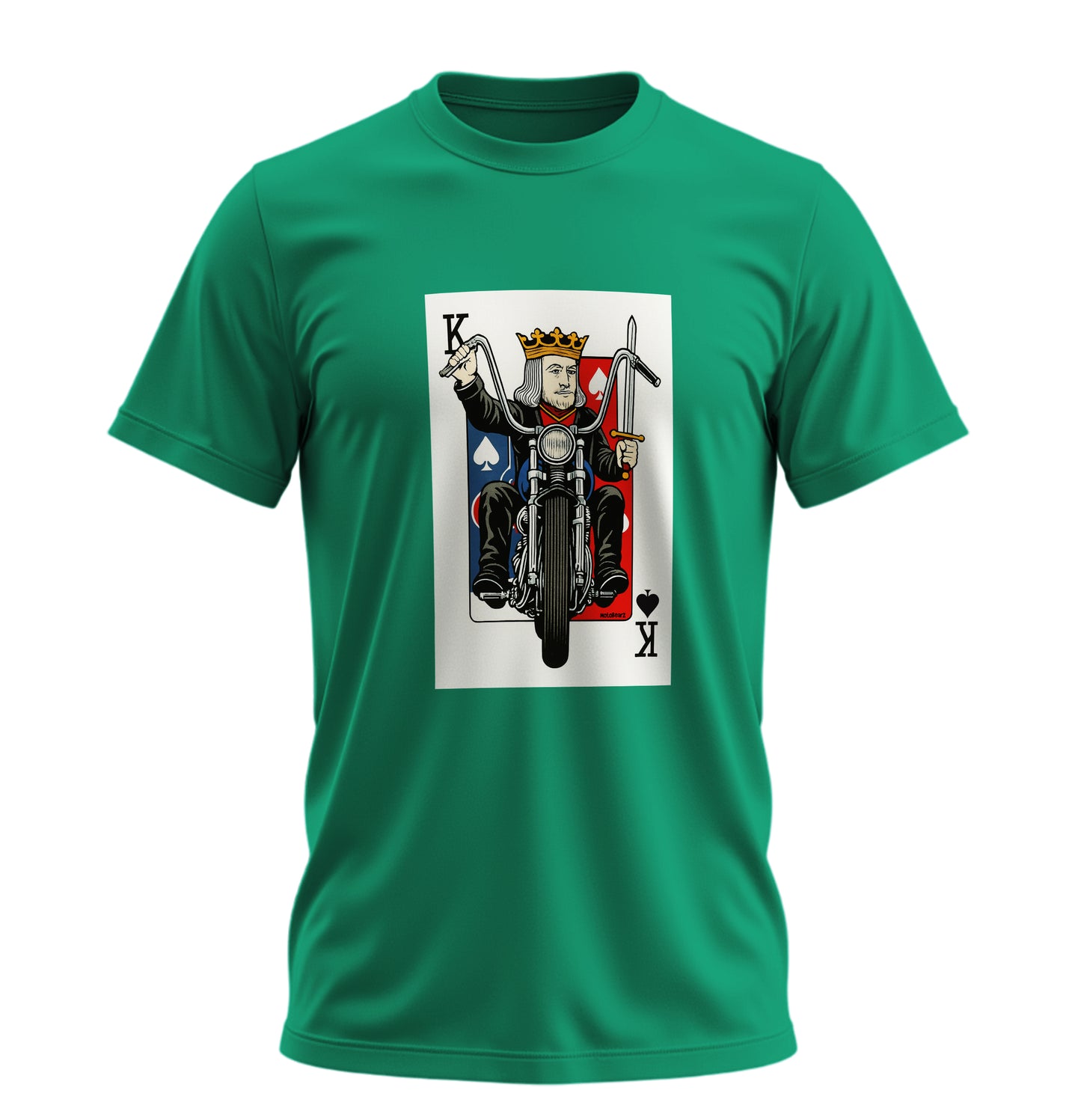 King of Spades - Maça Papazı - Unisex Rahat Kalıp Baskılı Tişört - Moto Garage Collection