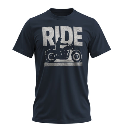 Ride - 10 Farklı Renk - Unisex Rahat Kalıp Baskılı Tişört - Moto Garage Collection