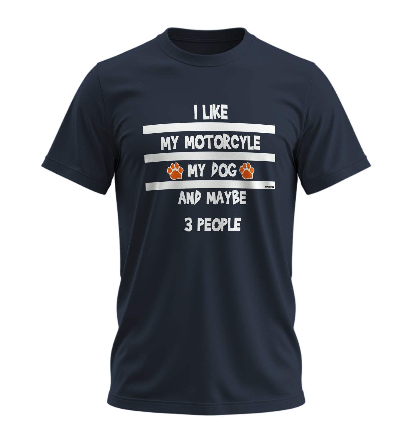 Motosiklet,Köpeğim ve 3 Kişi - 10 Farklı Renk - Unisex Rahat Kalıp Baskılı Tişört - Moto Garage Collection