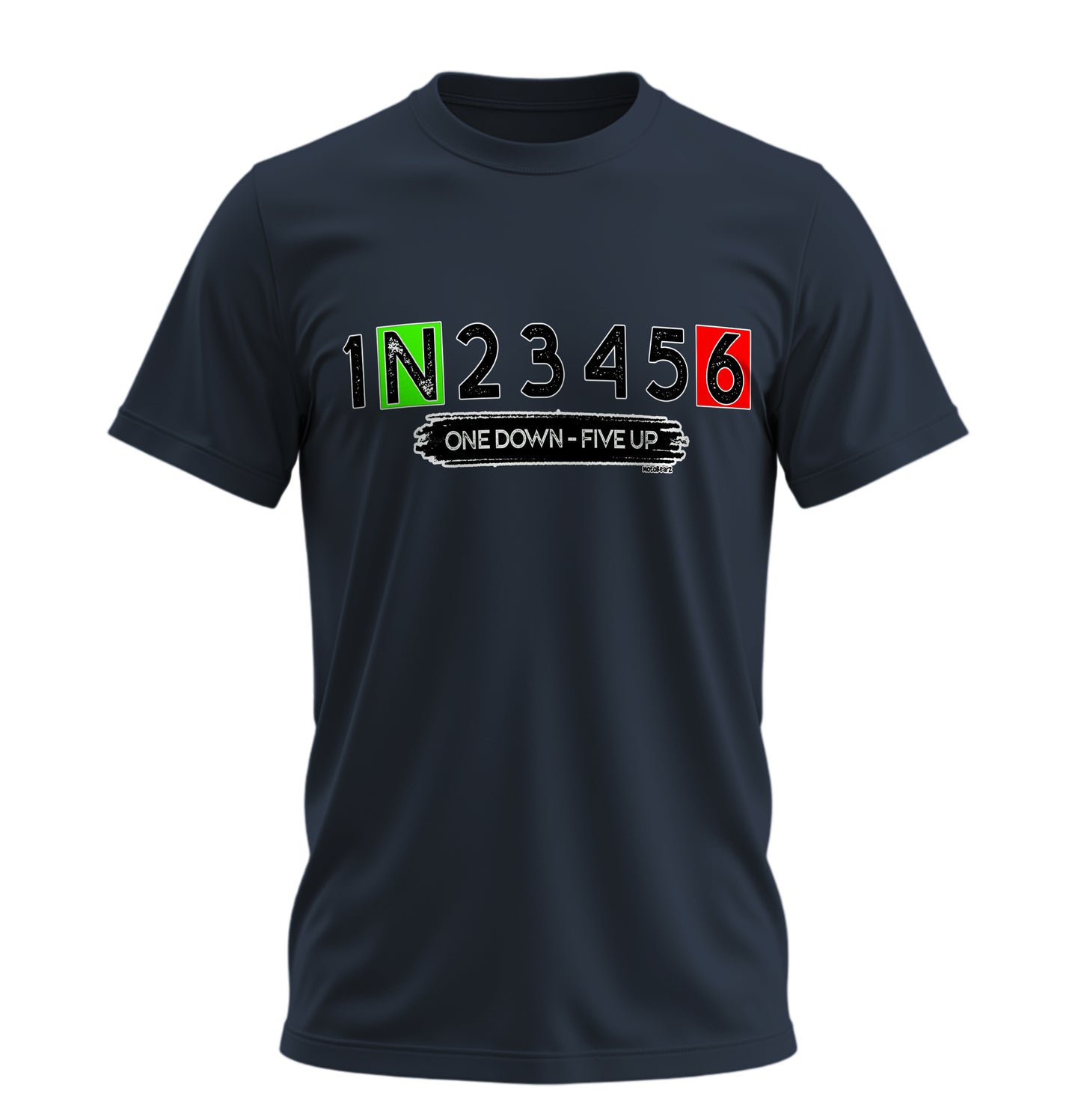 One Down Five Up - 10 Farklı Renk - Unisex Rahat Kalıp Baskılı Tişört - Moto Garage Collection