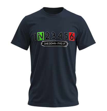 One Down Five Up - 10 Farklı Renk - Unisex Rahat Kalıp Baskılı Tişört - Moto Garage Collection