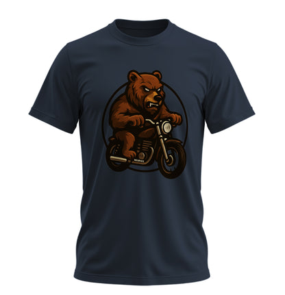 Wild Bear Ride - 10 Farklı Renk - Unisex Rahat Kalıp Baskılı Tişört - BearZ Collection