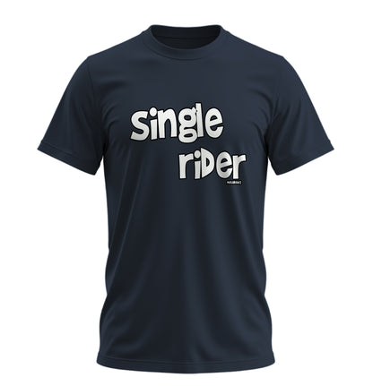 Single Rider - Unisex Rahat Kalıp Baskılı Tişört - Moto Garage Collection