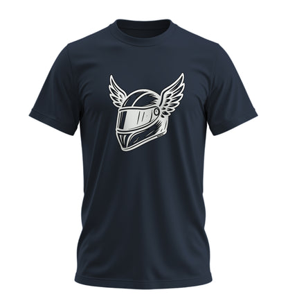 Wings Helmet - 10 Farklı Renk - Unisex Rahat Kalıp Baskılı Tişört - Moto Garage Collection