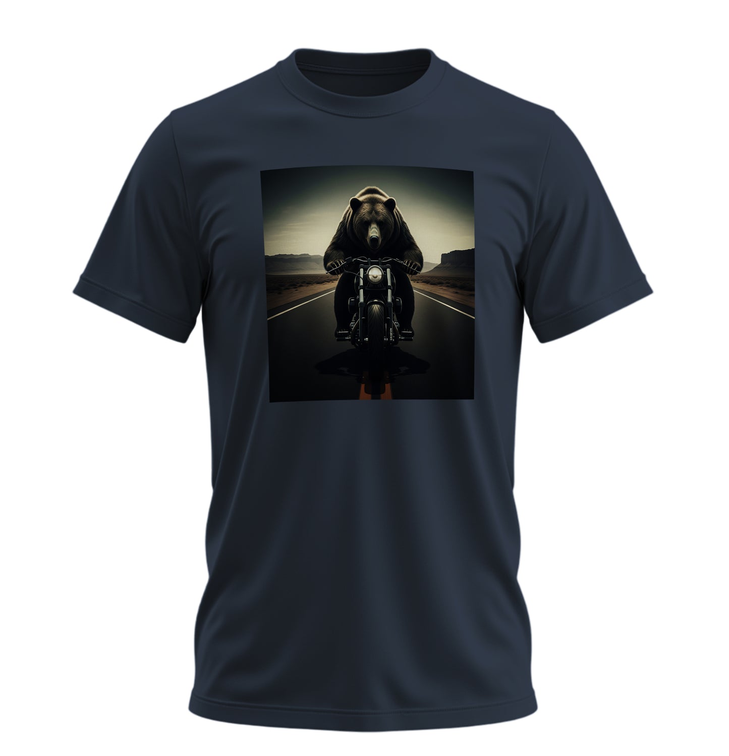 Road on BearZ - 10 Farklı Renk - Unisex Rahat Kalıp Baskılı Tişört - BearZ Collection