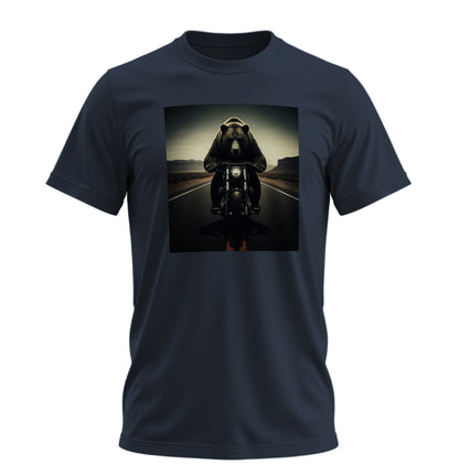 Road on BearZ - 10 Farklı Renk - Unisex Rahat Kalıp Baskılı Tişört - BearZ Collection