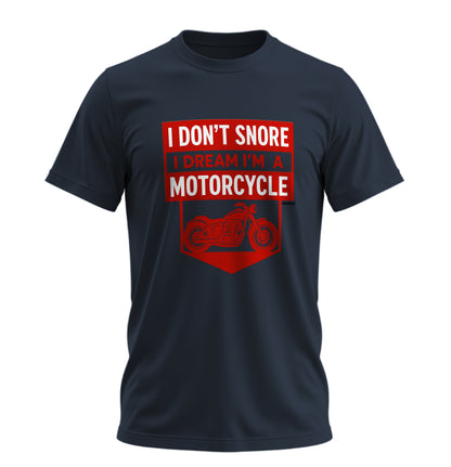 I Dream Motorcycle - Unisex Rahat Kalıp Baskılı Tişört - Moto Garage Collection