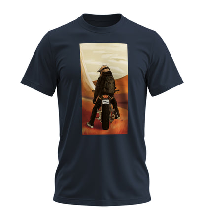 Desert Ride - 10 Farklı Renk - Unisex Rahat Kalıp Baskılı Tişört - Moto Garage Collection