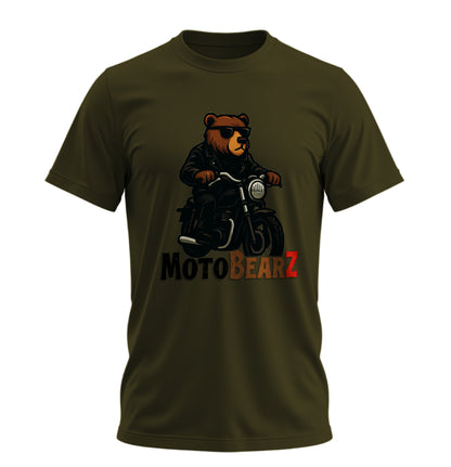 Bear Rides Bike - 10 Farklı Renk - Unisex Rahat Kalıp Baskılı Tişört - BearZ Collection