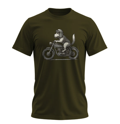 Motorcycle Dog - 10 Farklı Renk - Unisex Rahat Kalıp Baskılı Tişört - Moto Garage Collection