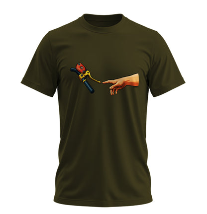 Touch The Motorcycle - 10 Farklı Renk - Unisex Rahat Kalıp Baskılı Tişört - Moto Garage Collection