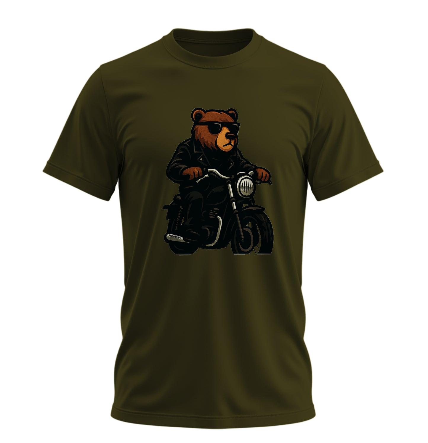 Bear N Ride - 10 Farklı Renk - Unisex Rahat Kalıp Baskılı Tişört - BearZ Collection