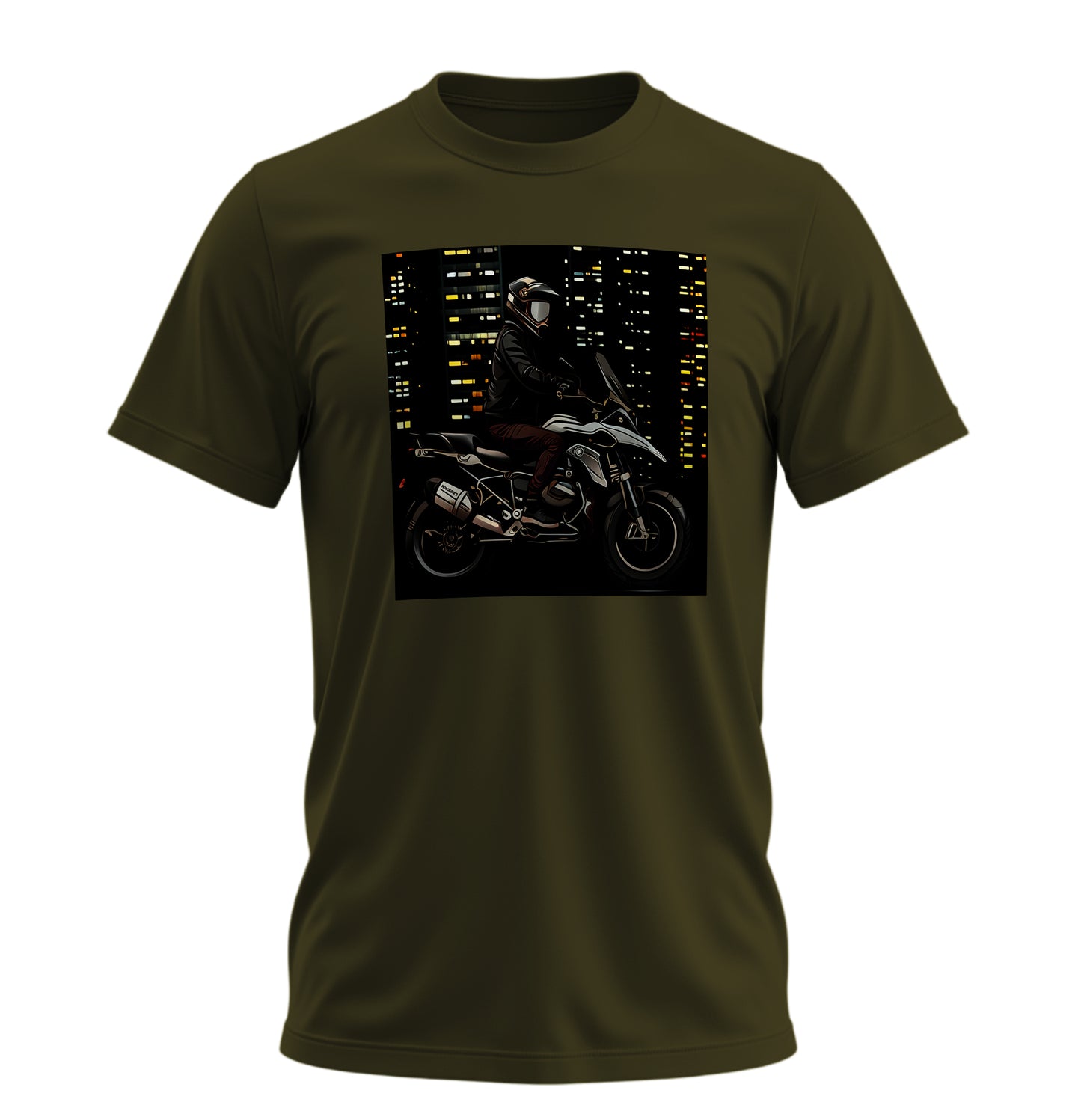 Adventure Night - 10 Farklı Renk - Unisex Rahat Kalıp Baskılı Tişört - Moto Garage Collection