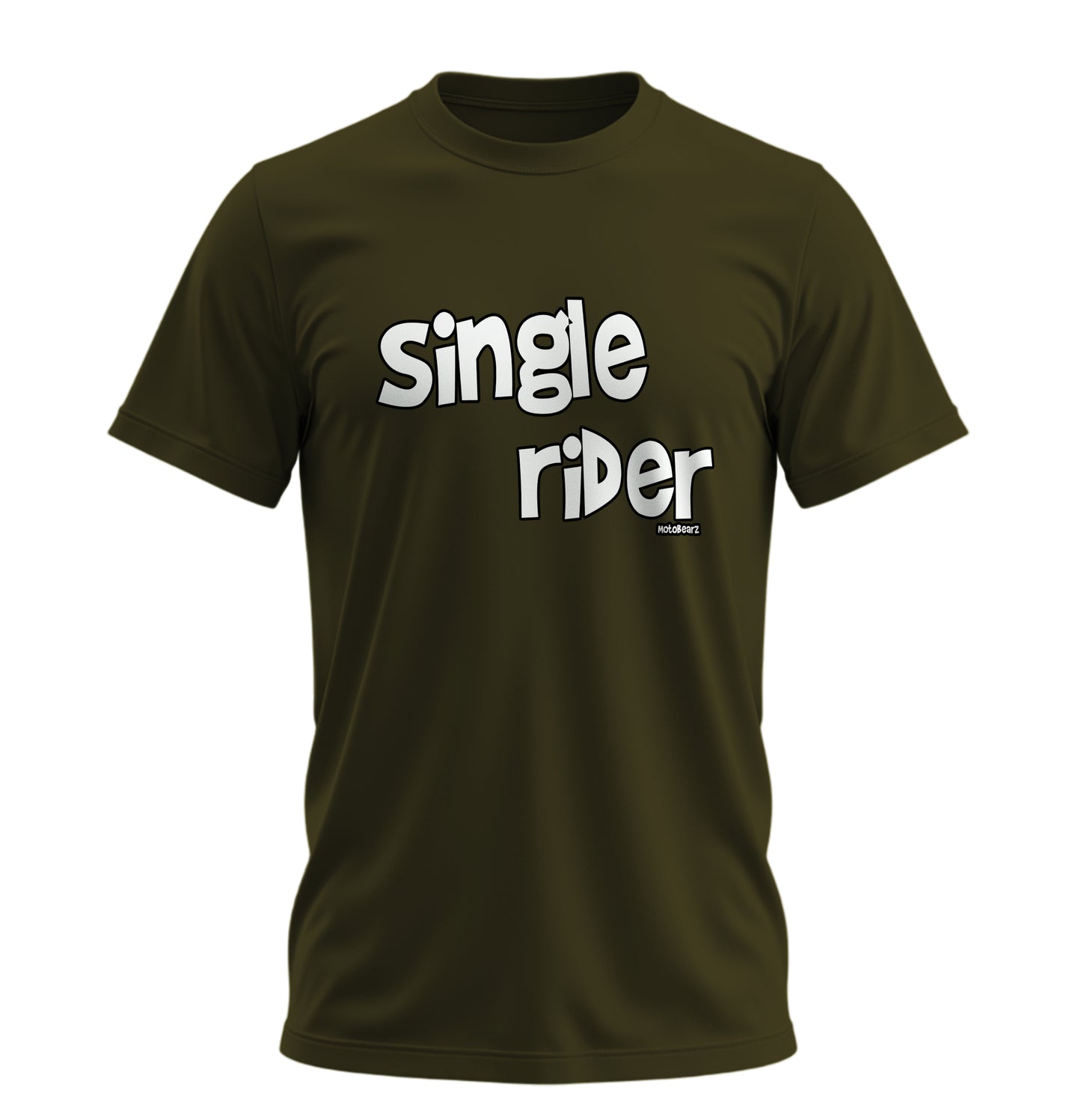 Single Rider - Unisex Rahat Kalıp Baskılı Tişört - Moto Garage Collection