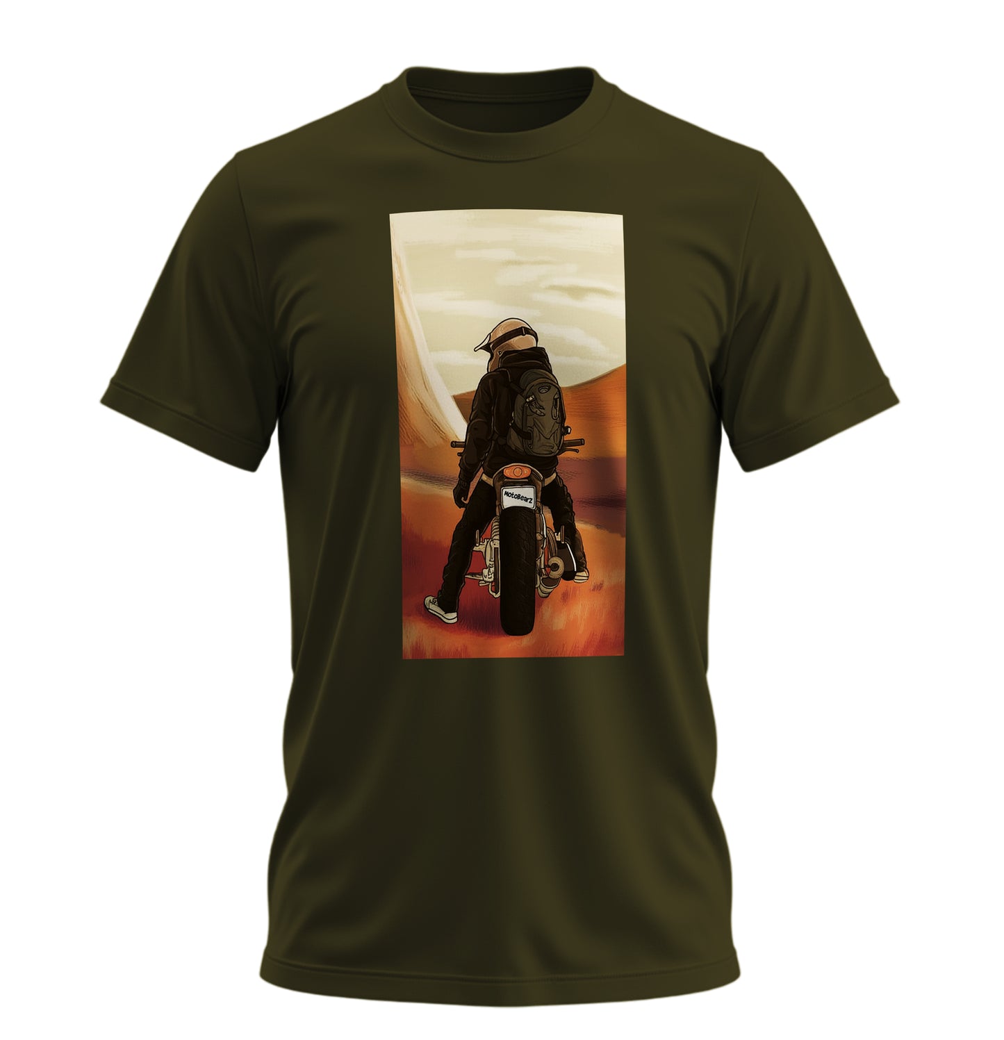 Desert Ride - 10 Farklı Renk - Unisex Rahat Kalıp Baskılı Tişört - Moto Garage Collection