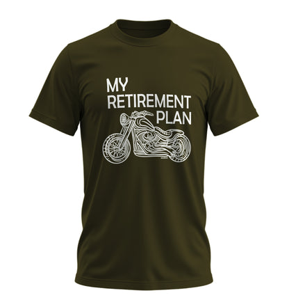 Benim Emeklilik Planım - My Retirement Plan - 10 Farklı Renk - Unisex Rahat Kalıp Baskılı Tişört - Moto Garage Collection