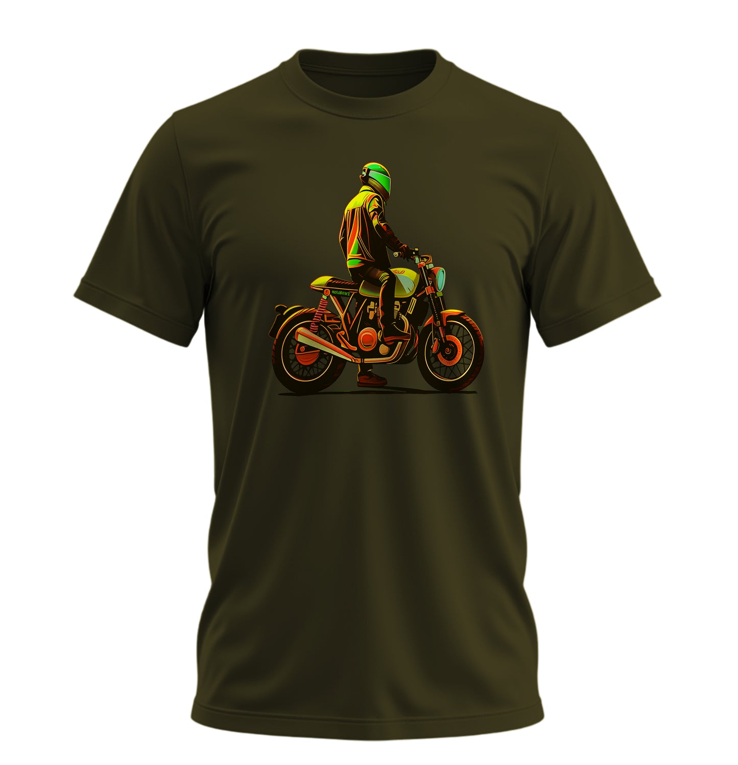 Neon Rider - 10 Farklı Renk - Unisex Rahat Kalıp Baskılı Tişört - Moto Garage Collection