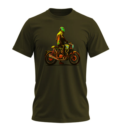 Neon Rider - 10 Farklı Renk - Unisex Rahat Kalıp Baskılı Tişört - Moto Garage Collection
