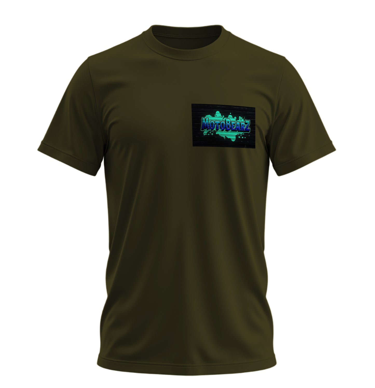 MotoBearZ Yeşil Graffiti - 10 Farklı Renk - Unisex Rahat Kalıp Baskılı Tişört - Regular Tişört Collection