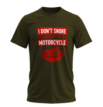 I Dream Motorcycle - Unisex Rahat Kalıp Baskılı Tişört - Moto Garage Collection