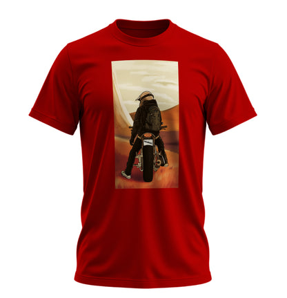 Desert Ride - 10 Farklı Renk - Unisex Rahat Kalıp Baskılı Tişört - Moto Garage Collection