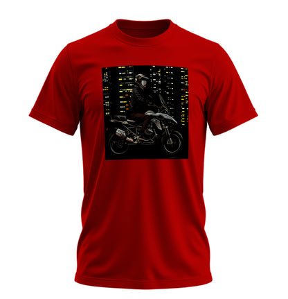 Adventure Night - 10 Farklı Renk - Unisex Rahat Kalıp Baskılı Tişört - Moto Garage Collection