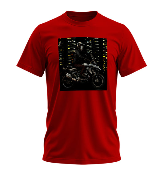 Adventure Night - 10 Farklı Renk - Unisex Rahat Kalıp Baskılı Tişört - Moto Garage Collection