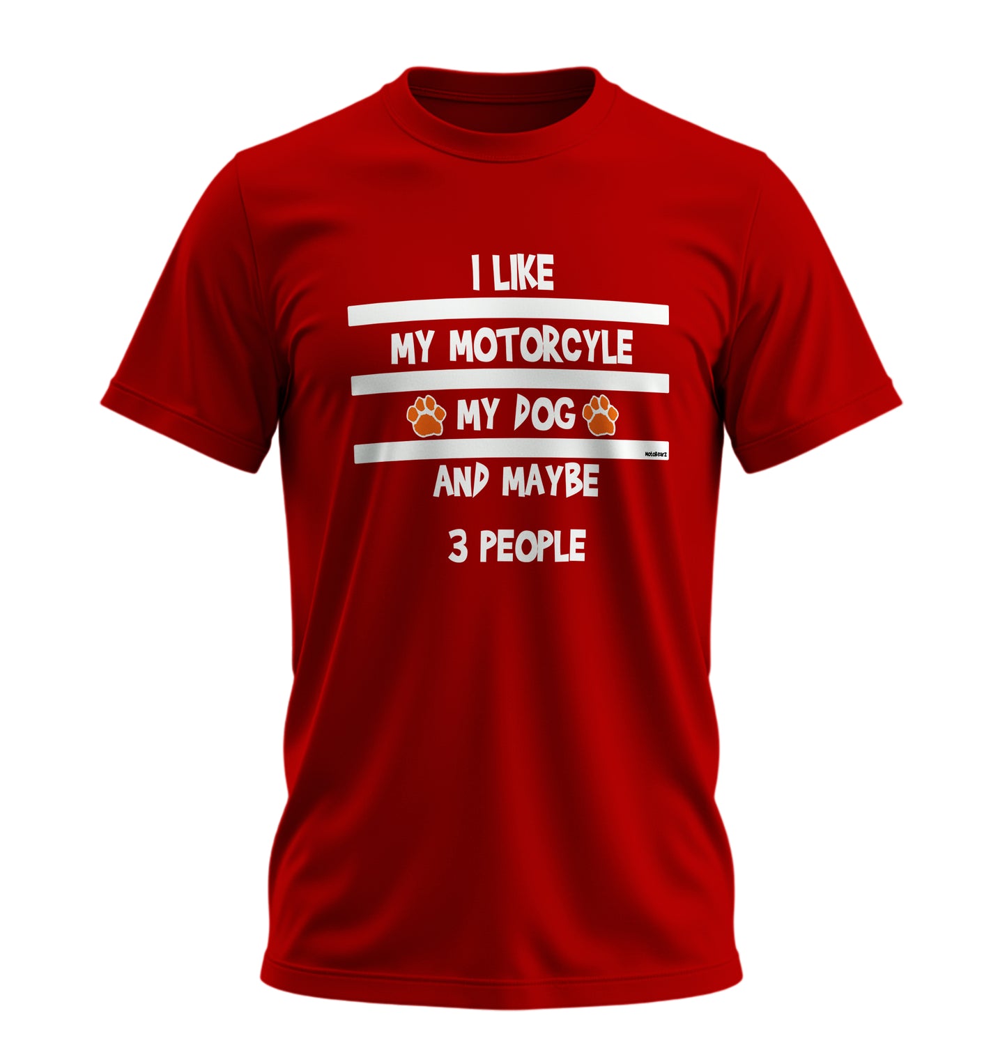 Motosiklet,Köpeğim ve 3 Kişi - 10 Farklı Renk - Unisex Rahat Kalıp Baskılı Tişört - Moto Garage Collection