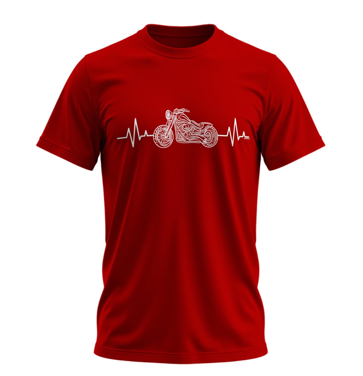 Heart Beat Kalp Atışı Biker - 10 Farklı Renk - Unisex Rahat Kalıp Baskılı Tişört - Moto Garage Collection