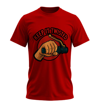 Keep It Twisted - Unisex Rahat Kalıp Baskılı Tişört - Moto Garage Collection