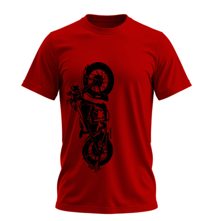 The Classic Midnight Bison - 10 Farklı Renk - Unisex Rahat Kalıp Baskılı Tişört - Moto Garage Collection