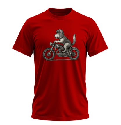 Motorcycle Dog - 10 Farklı Renk - Unisex Rahat Kalıp Baskılı Tişört - Moto Garage Collection