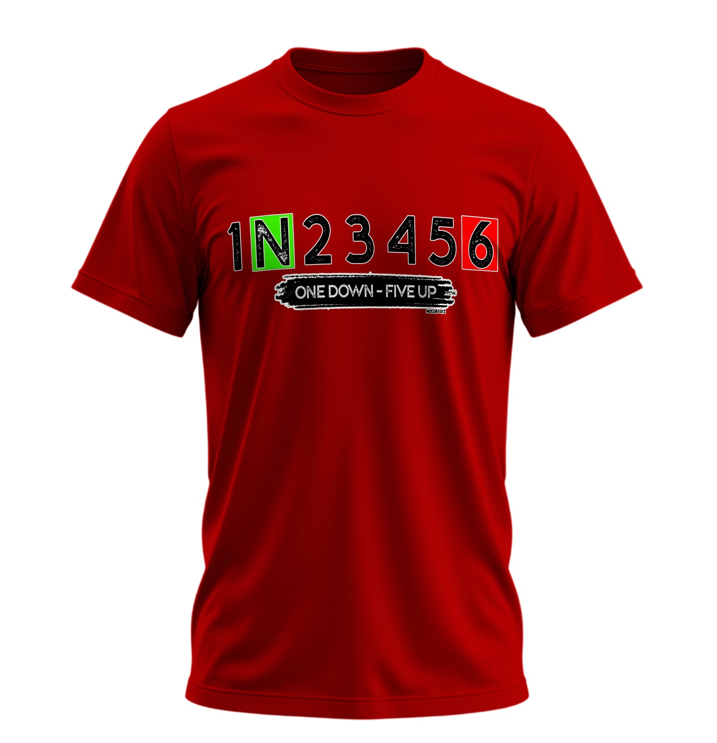 One Down Five Up - 10 Farklı Renk - Unisex Rahat Kalıp Baskılı Tişört - Moto Garage Collection
