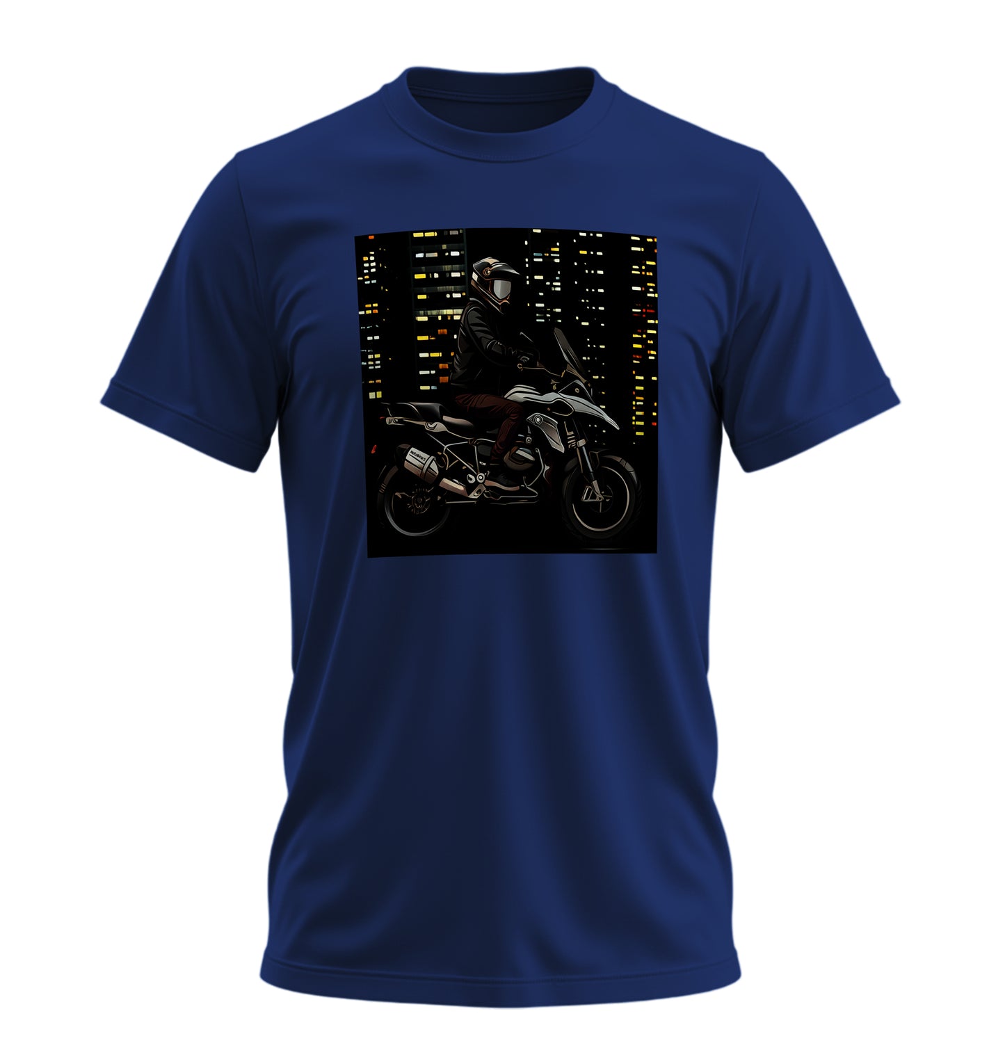 Adventure Night - 10 Farklı Renk - Unisex Rahat Kalıp Baskılı Tişört - Moto Garage Collection