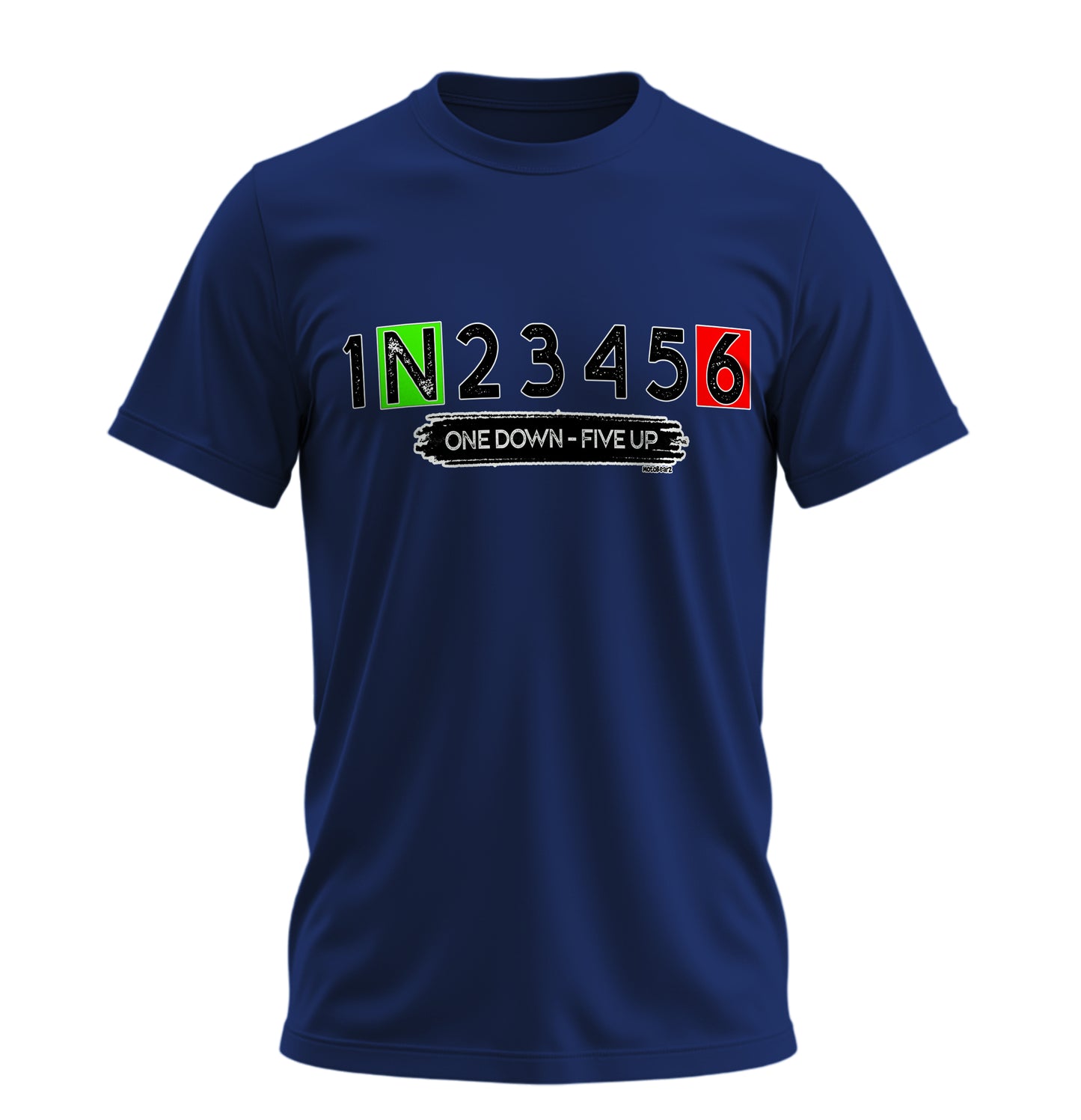 One Down Five Up - 10 Farklı Renk - Unisex Rahat Kalıp Baskılı Tişört - Moto Garage Collection
