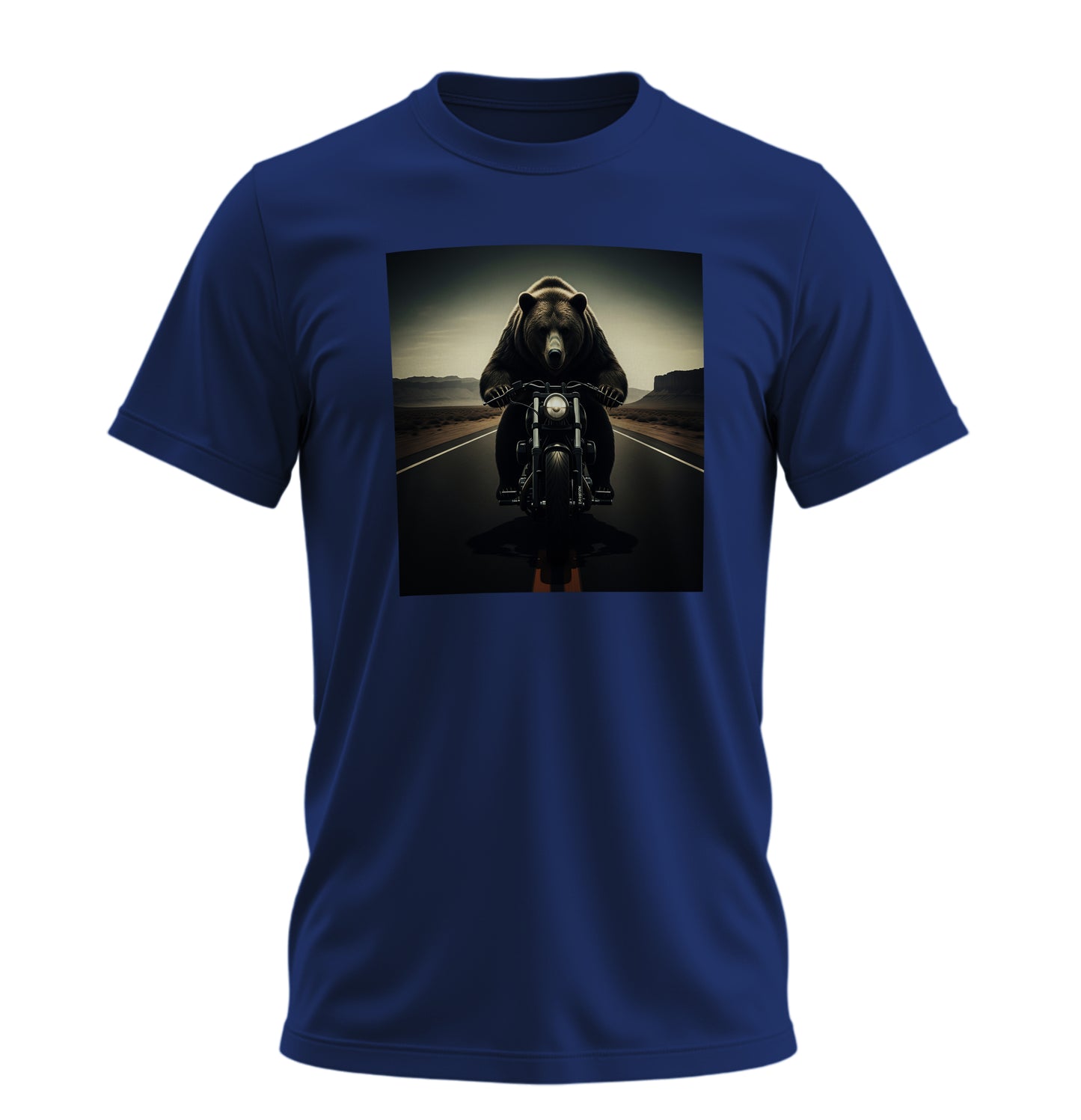 Road on BearZ - 10 Farklı Renk - Unisex Rahat Kalıp Baskılı Tişört - BearZ Collection