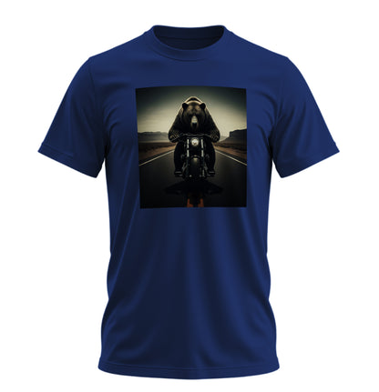 Road on BearZ - 10 Farklı Renk - Unisex Rahat Kalıp Baskılı Tişört - BearZ Collection