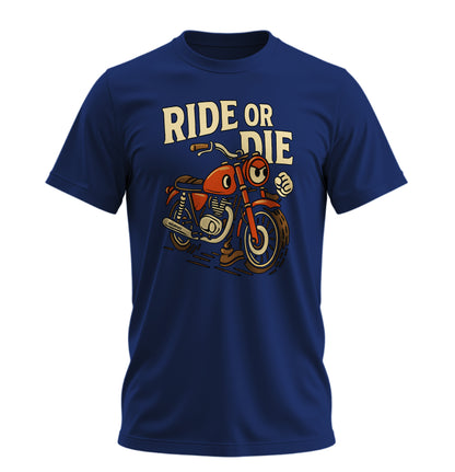 Ride or Die - 10 Farklı Renk - Unisex Rahat Kalıp Baskılı Tişört - Moto Garage Collection